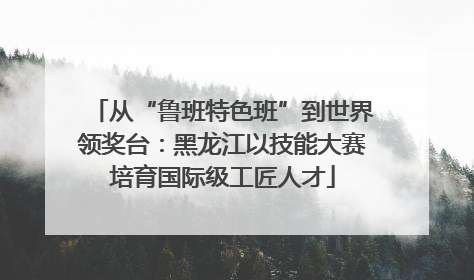 从“鲁班特色班”到世界领奖台：黑龙江以技能大赛培育国际级工匠人才