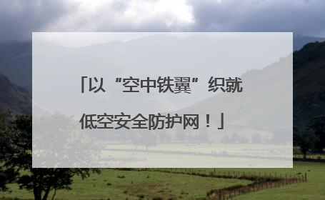 以“空中铁翼”织就低空安全防护网！