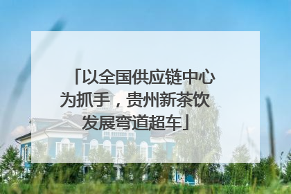 以全国供应链中心为抓手，贵州新茶饮发展弯道超车