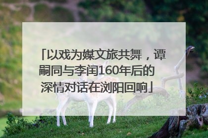 以戏为媒文旅共舞，谭嗣同与李闰160年后的深情对话在浏阳回响