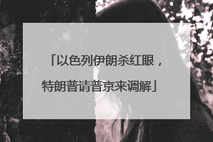 以色列伊朗杀红眼，特朗普请普京来调解