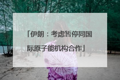 伊朗：考虑暂停同国际原子能机构合作