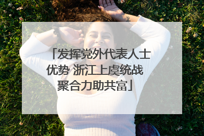 发挥党外代表人士优势 浙江上虞统战聚合力助共富