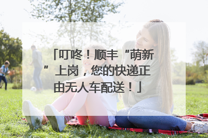 叮咚！顺丰“萌新”上岗，您的快递正由无人车配送！