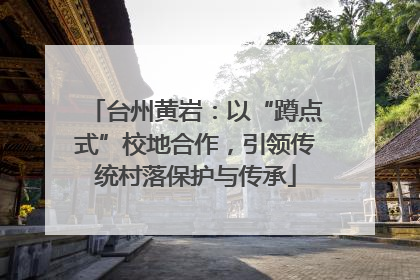 台州黄岩：以“蹲点式”校地合作，引领传统村落保护与传承