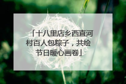 十八里店乡西直河村百人包粽子，共绘节日暖心画卷