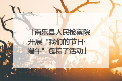 南乐县人民检察院开展“我们的节日·端午”包粽子活动
