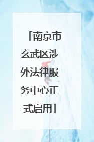 南京市玄武区涉外法律服务中心正式启用
