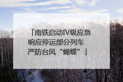 南铁启动Ⅳ级应急响应停运部分列车 严防台风“蝴蝶”