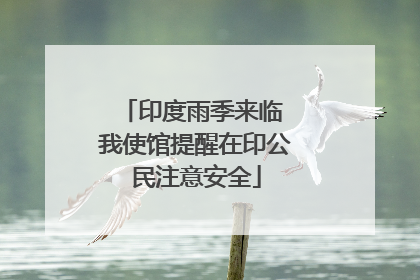 印度雨季来临 我使馆提醒在印公民注意安全