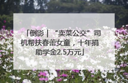 倒影｜“卖菜公交”司机帮扶春蕾女童，十年捐助学金2.5万元