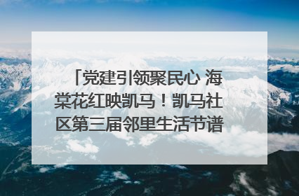 党建引领聚民心 海棠花红映凯马！凯马社区第三届邻里生活节谱写幸福新篇章