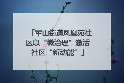 军山街道凤凰苑社区以“微治理”激活社区“新动能”