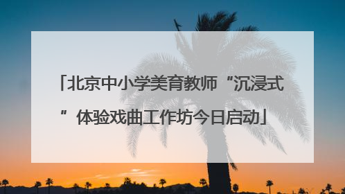 北京中小学美育教师“沉浸式”体验戏曲工作坊今日启动
