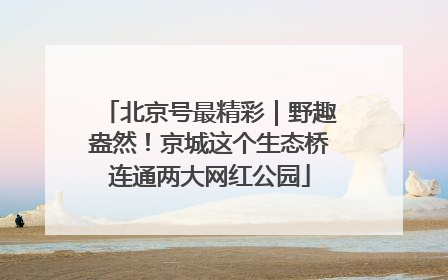 北京号最精彩｜野趣盎然！京城这个生态桥连通两大网红公园