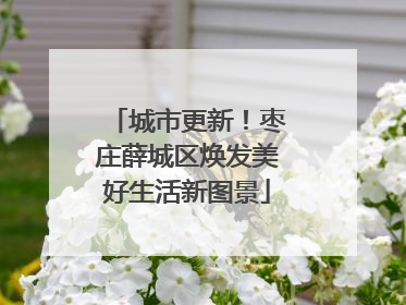 城市更新！枣庄薛城区焕发美好生活新图景