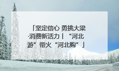 坚定信心 勇挑大梁·消费新活力丨“河北游”带火“河北购”