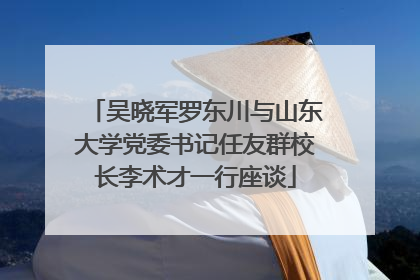 吴晓军罗东川与山东大学党委书记任友群校长李术才一行座谈