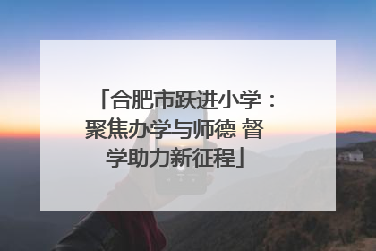 合肥市跃进小学：聚焦办学与师德 督学助力新征程