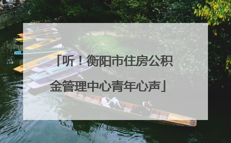 听！衡阳市住房公积金管理中心青年心声