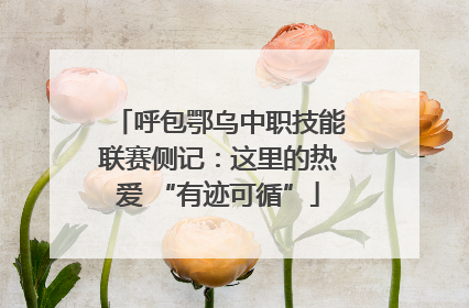 呼包鄂乌中职技能联赛侧记：这里的热爱 “有迹可循”