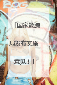 国家能源局发布实施意见！