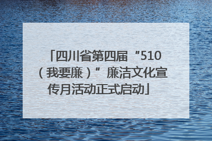 四川省第四届“510（我要廉）”廉洁文化宣传月活动正式启动