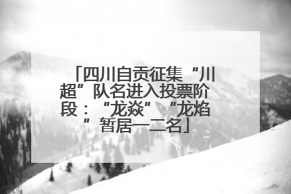 四川自贡征集“川超”队名进入投票阶段:“龙焱”“龙焰”暂居一二名