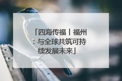 四海传福丨福州：与全球共筑可持续发展未来