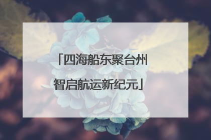 四海船东聚台州 智启航运新纪元