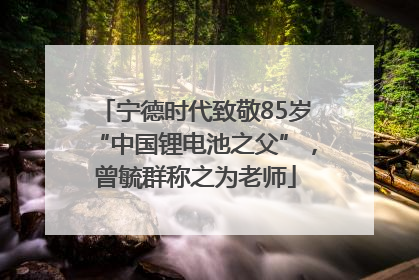 宁德时代致敬85岁“中国锂电池之父”，曾毓群称之为老师