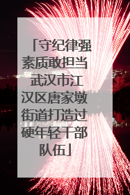 守纪律强素质敢担当 武汉市江汉区唐家墩街道打造过硬年轻干部队伍