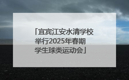宜宾江安水清学校举行2025年春期学生球类运动会