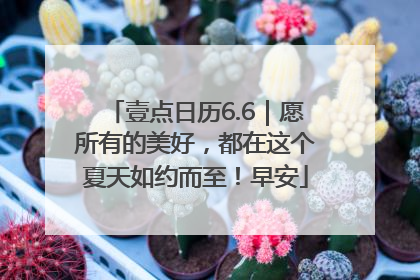 壹点日历6.6｜愿所有的美好，都在这个夏天如约而至！早安