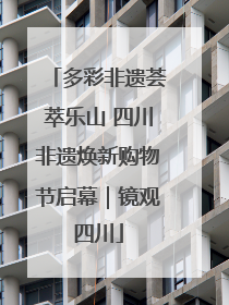 多彩非遗荟萃乐山 四川非遗焕新购物节启幕｜镜观四川