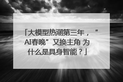 大模型热潮第三年，“AI春晚”又换主角 为什么是具身智能？