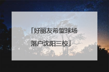 好丽友希望球场落户沈阳三校
