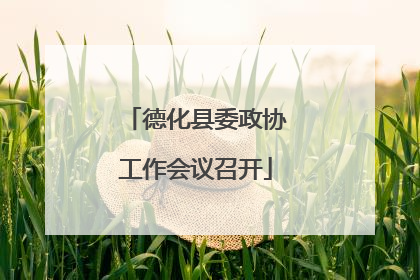 德化县委政协工作会议召开