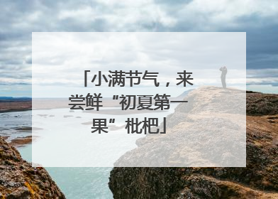 小满节气，来尝鲜“初夏第一果”枇杷