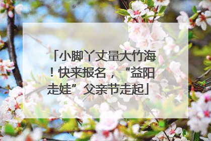 小脚丫丈量大竹海！快来报名，“益阳走娃”父亲节走起