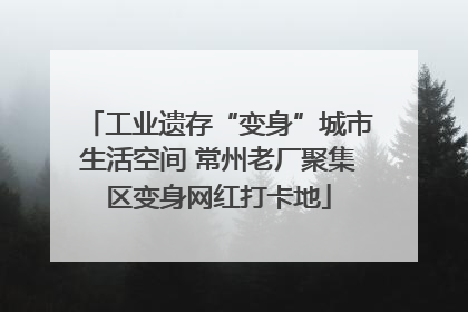 工业遗存“变身”城市生活空间 常州老厂聚集区变身网红打卡地