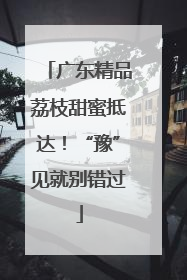 广东精品荔枝甜蜜抵达！“豫”见就别错过
