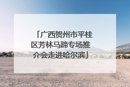 广西贺州市平桂区芳林马蹄专场推介会走进哈尔滨