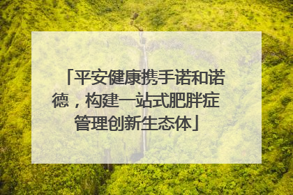 平安健康携手诺和诺德，构建一站式肥胖症管理创新生态体