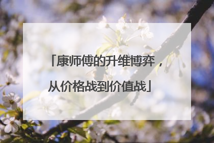 康师傅的升维博弈，从价格战到价值战