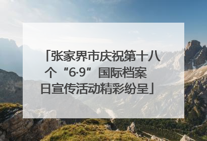 张家界市庆祝第十八个“6·9”国际档案日宣传活动精彩纷呈