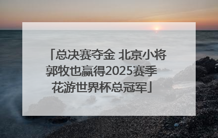 总决赛夺金 北京小将郭牧也赢得2025赛季花游世界杯总冠军
