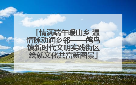 情满端午暖山乡 温情脉动润乡邻——鸬鸟镇新时代文明实践街区绘就文化共富新图景
