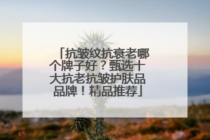 抗皱纹抗衰老哪个牌子好？甄选十大抗老抗皱护肤品品牌！精品推荐
