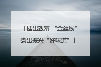 挂出致富 “金丝线” 煮出振兴“好味道”